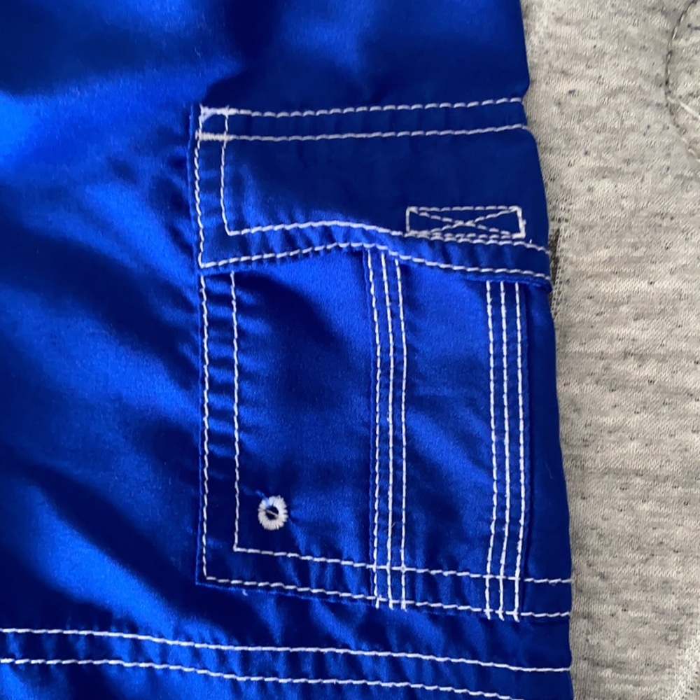 Boys solid blue swim shorts - Picture 2 of 4